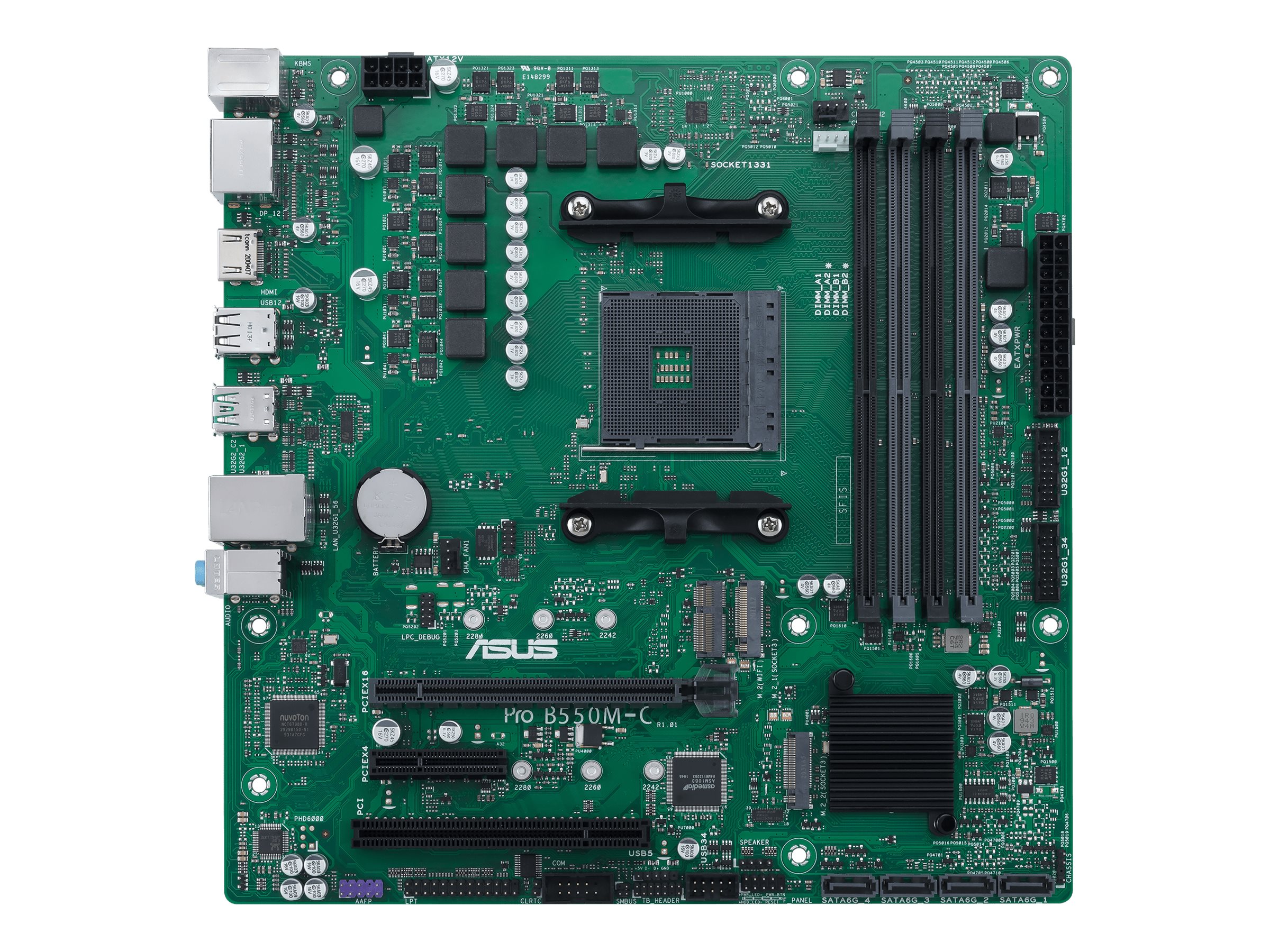 Vorschau: ASUS Pro B550M-C/CSM - Motherboard - micro ATX - Socket AM4 - AMD B550 - USB-C Gen2, USB 3.2 Gen 1, USB 3.2 Gen 2 - Gigabit LAN - Onboard-Grafik (CPU erforderlich)