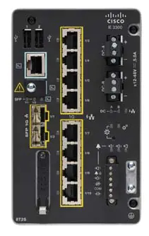 Cisco Catalyst IE-3300-8T2S-E, Managed, L2, Gigabit Ethernet (10/100/1000), Rack-Einbau