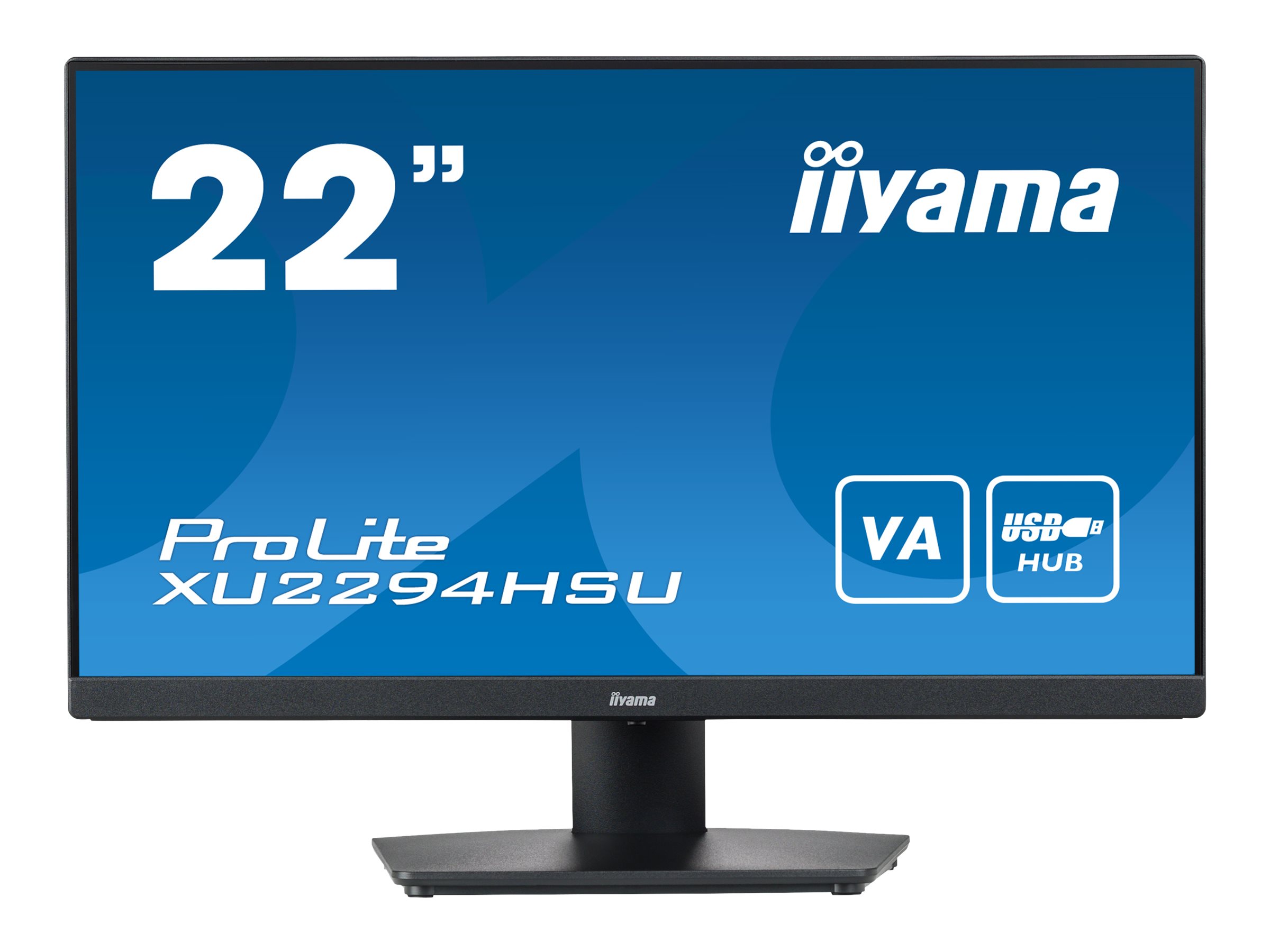 Iiyama 22/55,9cm (1920x1080)  ProLite XU2294HSU-B222iW 16:9 1ms HDMI DisplayPort VESA Speaker FullHD Black