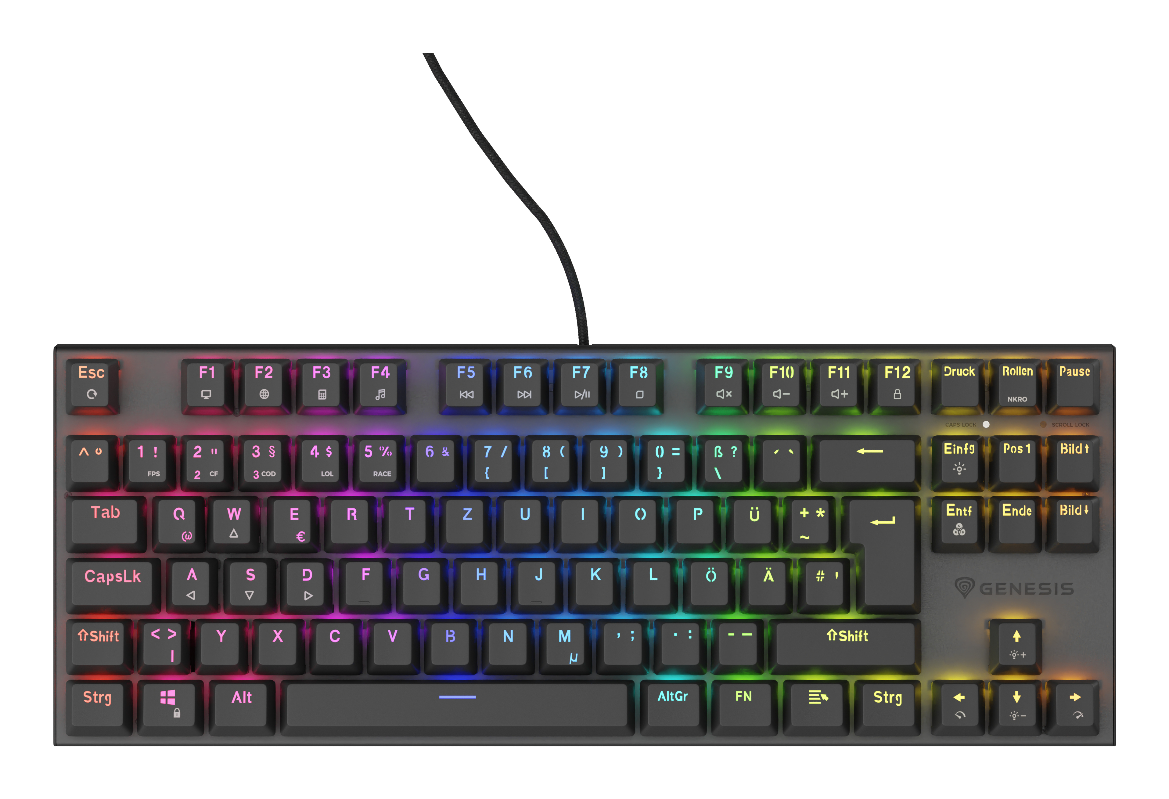 natec Gaming Tastatur Thor 303 TKL brown kabelgeb. - Tastatur - TL: Deutsch, QWERTZ, Ansicht 4