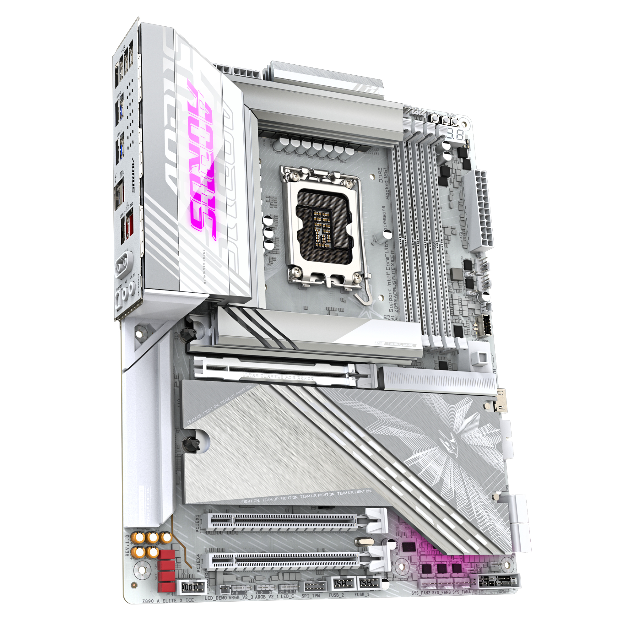 Gigabyte AORUS Z890 ELITE X ICE - Motherboard - ATX - LGA1851-Sockel - Z890 Chipsatz - USB4, USB-C 3.2 Gen 2x2, Ansicht 4