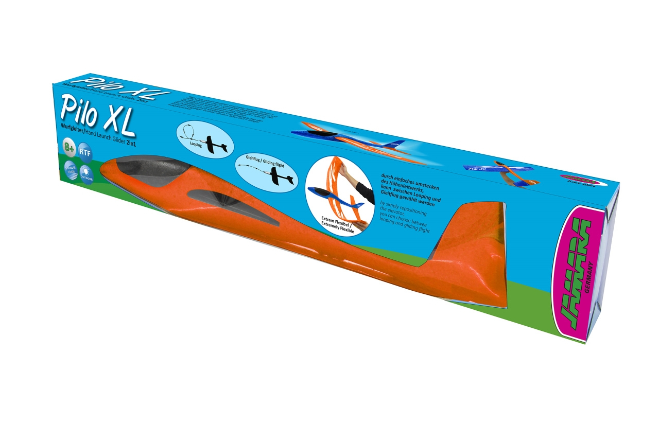 JAMARA Pilo XL Schaumwurfgleiter EPP Tragfläche blau Rumpf orange - Spielzeug-Segelflugzeug - 8 Jahr(e), Ansicht 2