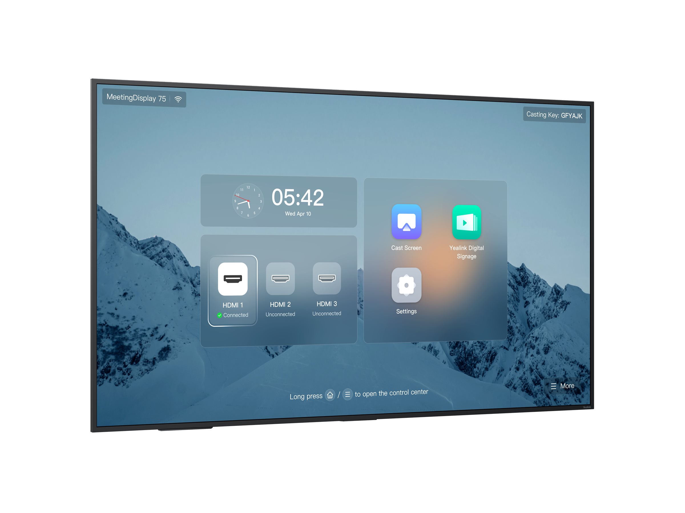 Yealink MeetingBoard 75 - 190 cm (75) Diagonalklasse LCD-Display mit LED-Beleuchtung - interaktiv - 4K UHD (2160p), Ansicht 3