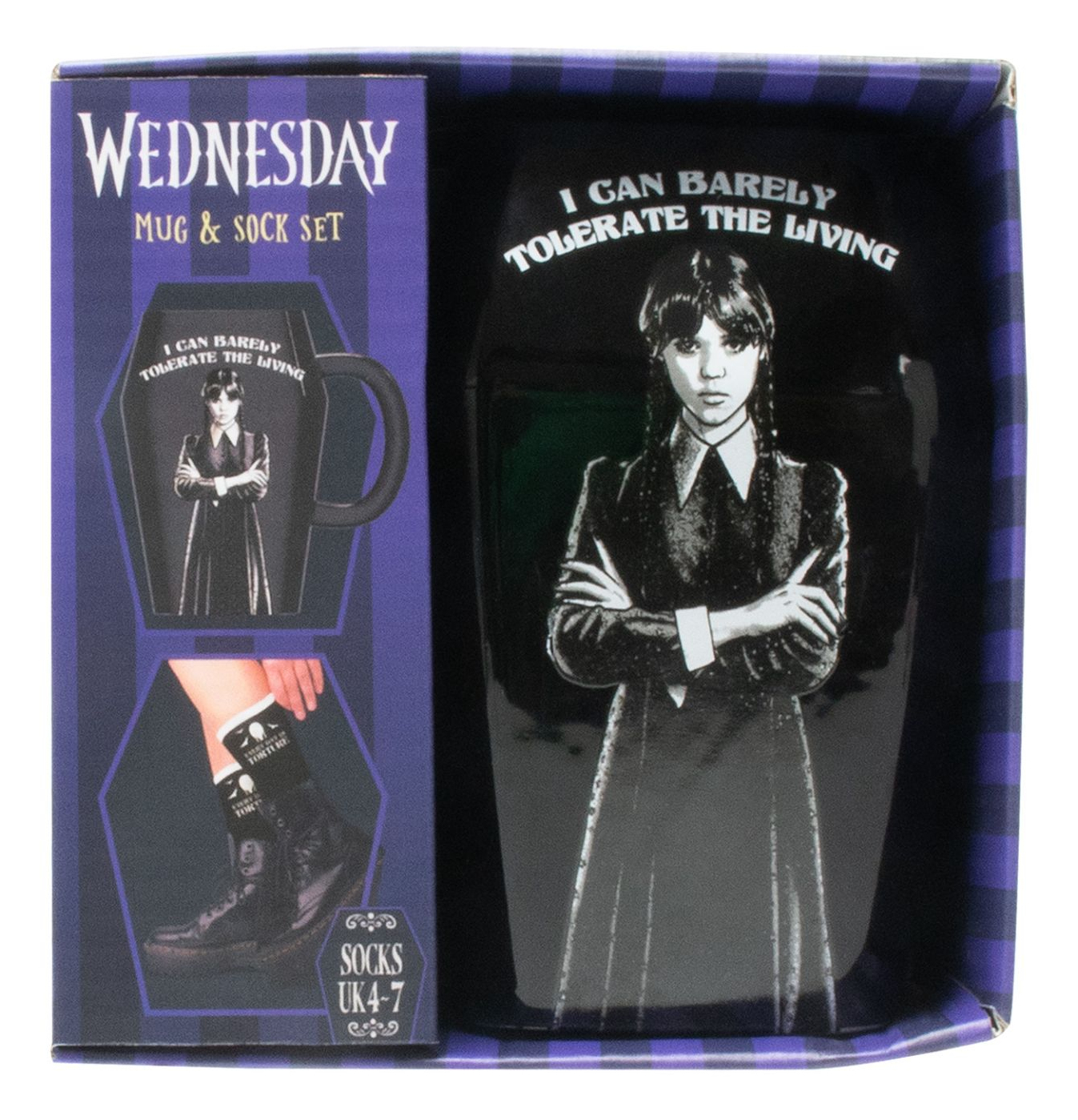 BLUE SKY Wednesday - Tasse & Socken Set im Sarg Design, Ansicht 4