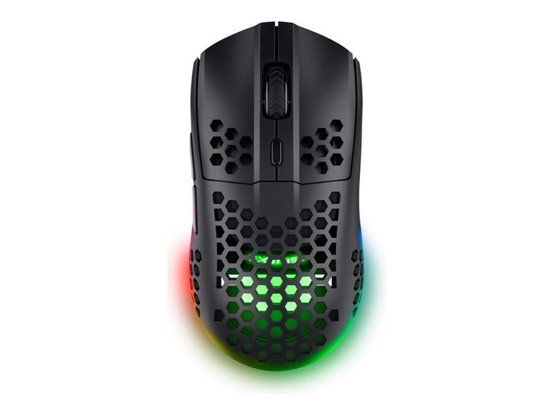 Trust GXT 929 Helox - Maus - ultra-lightweight gaming - Für Rechtshänder - optisch - 6 Tasten - kabellos - 2.4 GHz - kabelloser Empfänger (USB)