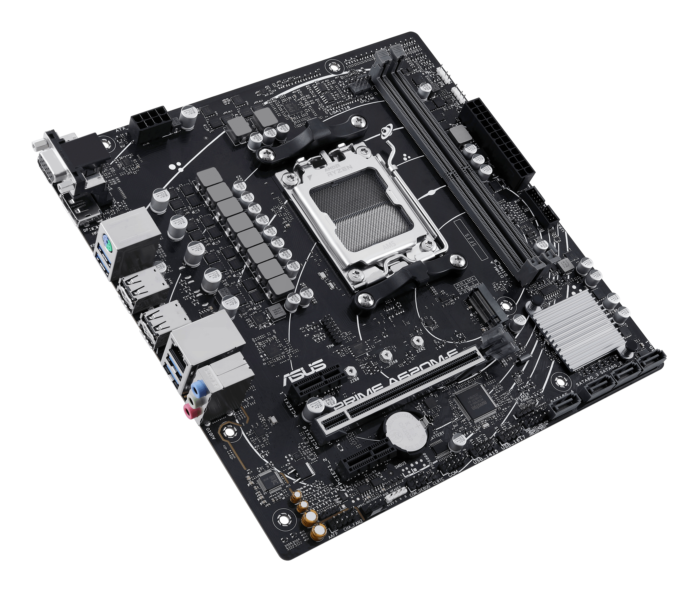 ASUS MB ASUS PRIME A620M-E-CSM (AMD,AM5,DDR5,mATX) - AMD Sockel AM5 (Ryzen Zen4), Ansicht 3