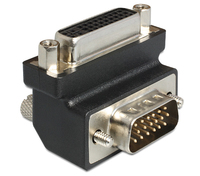 Delock Adapter DVI 24+5 female  VGA 15 pin male 90°angled - VGA-Adapter - HD-15 (VGA)