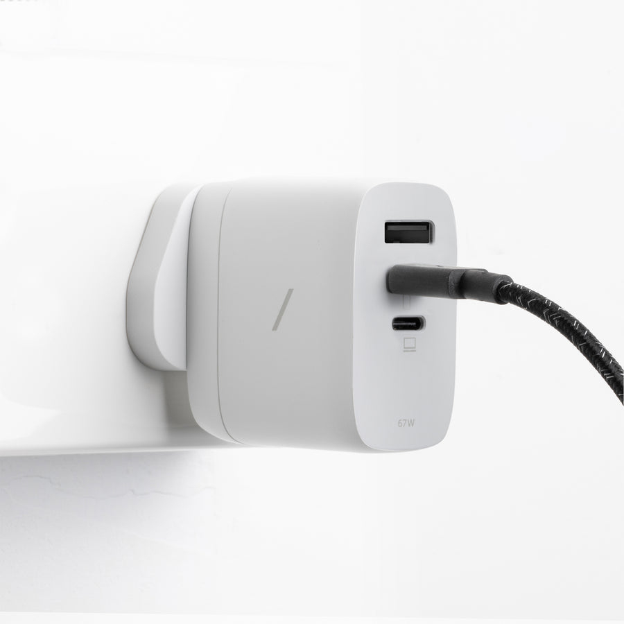 Native Union 67W USB-C PD 3-Port Fast GaN Wall Charger White, Ansicht 3