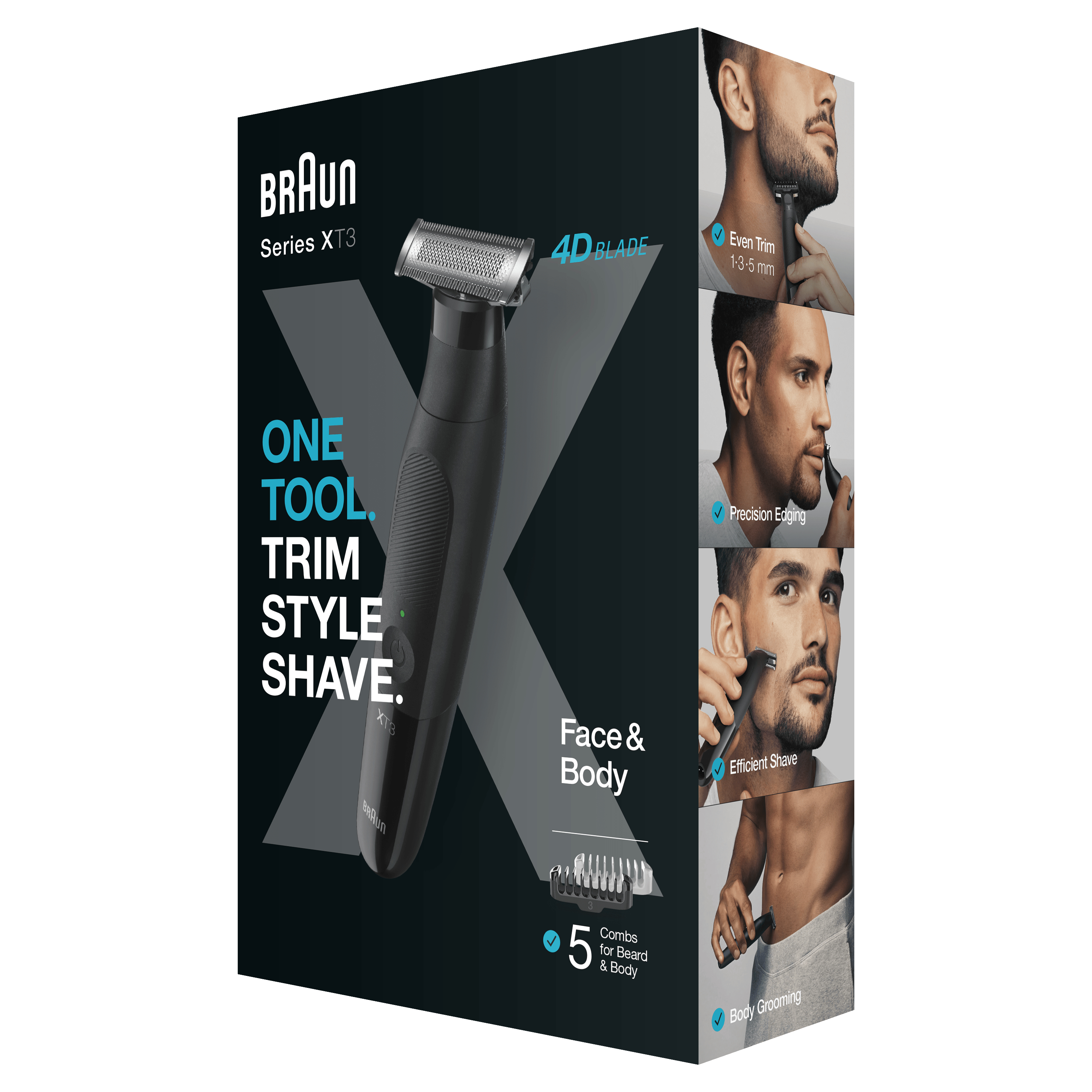 Braun XT3200 - Schwarz - Edelstahl - Rechteck - 1 mm - 5 mm - Universal, Ansicht 3