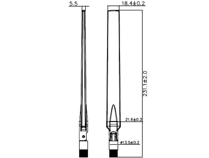 Delock Antenne - Wi-Fi - 7 dBi (für 5 GHz), 4 dBi (für 2,4 GHz), Ansicht 4
