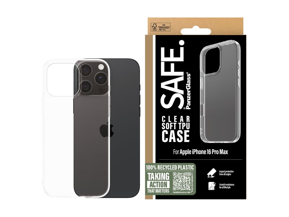 PanzerGlass SAFE. by PanzerGlass - Hintere Abdeckung für Mobiltelefon - Thermoplastisches Polyurethan (TPU), Ansicht 3