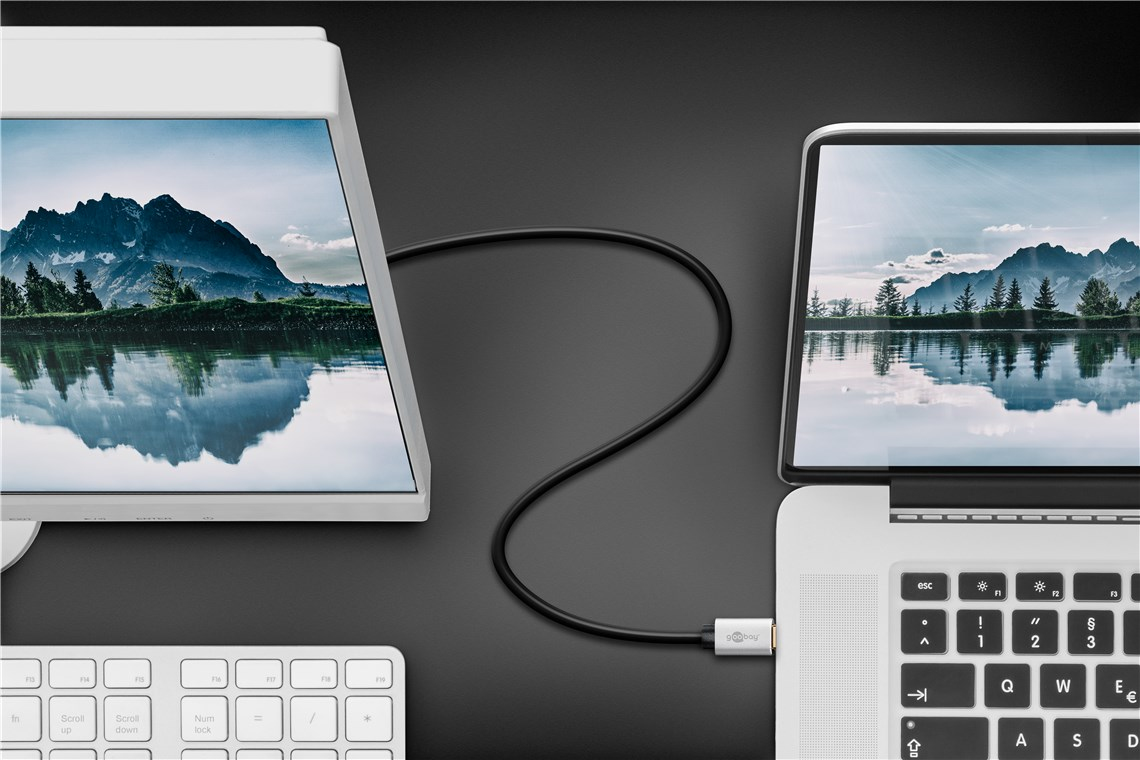 Goobay 60176 - 2 m - USB Typ-C - DisplayPort - Männlich - Männlich - Gerade, Ansicht 3