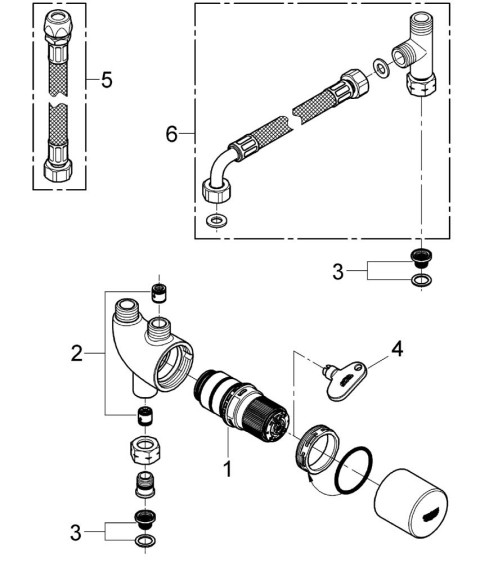 Grohe 34487000 - Chrom - 15 - 46 °C, Ansicht 2