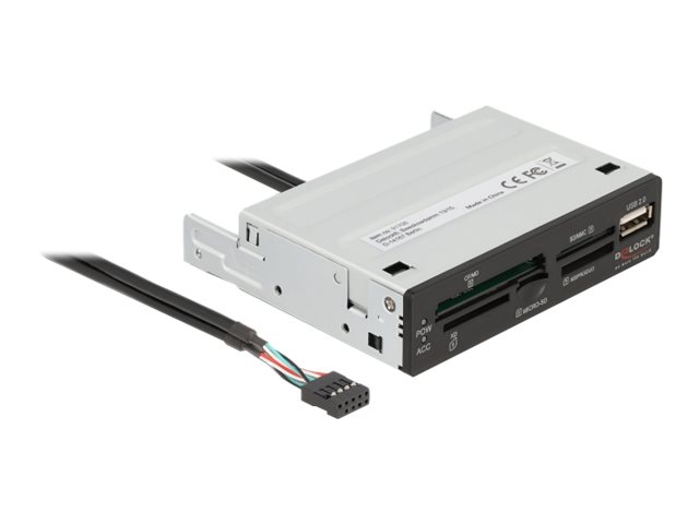 Delock - Kartenleser - 8,9 cm (3,5 Zoll) (MS, MS PRO, MMC, MS Duo, xD, CF, microSD, microSDHC, microSDXC) - USB 2.0