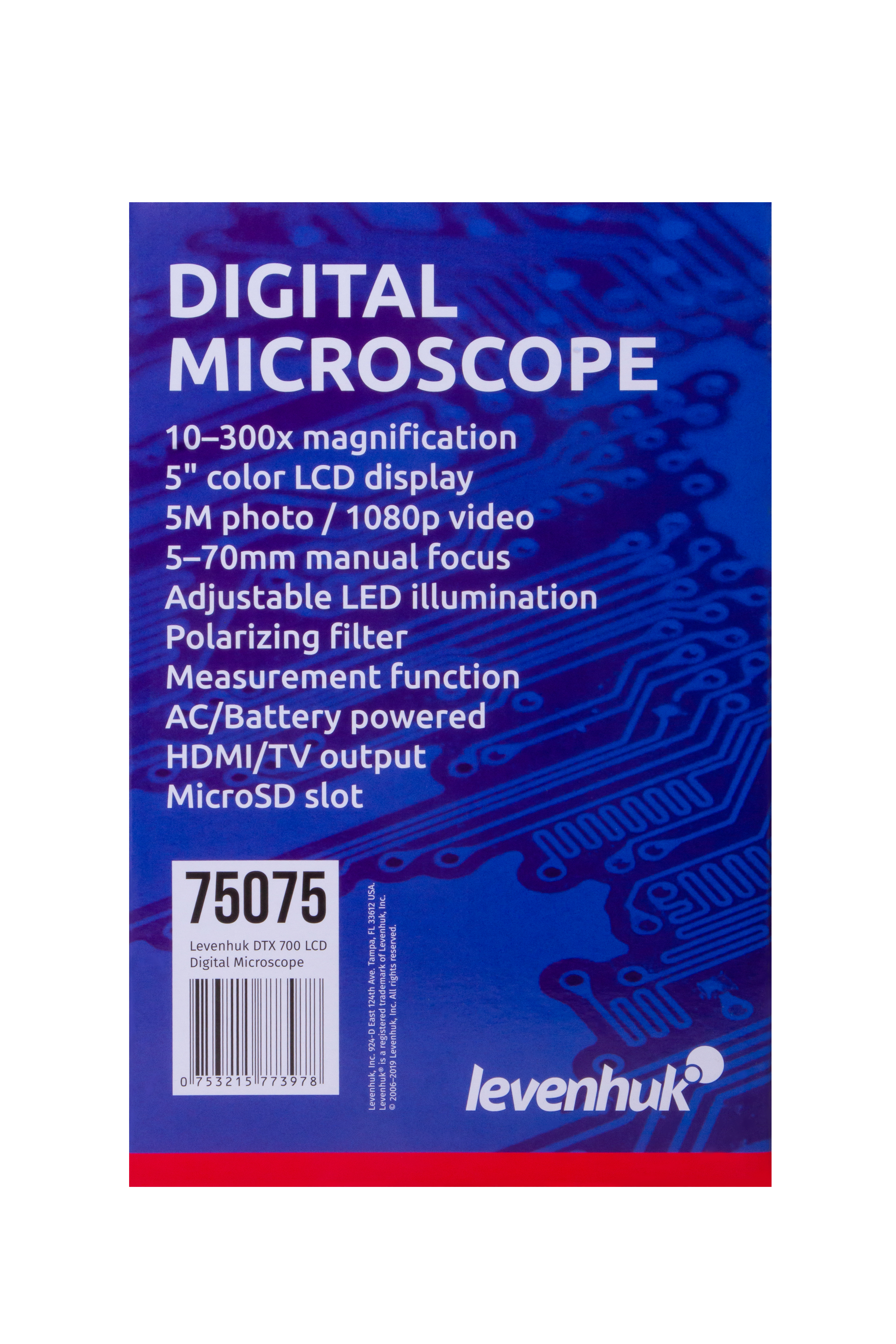 Levenhuk DTX 700 LCD - Digitales Mikroskop - Schwarz - Weiß - Kunststoff - LCD - 12,7 cm (5") - MicroSD (TransFlash), Ansicht 4
