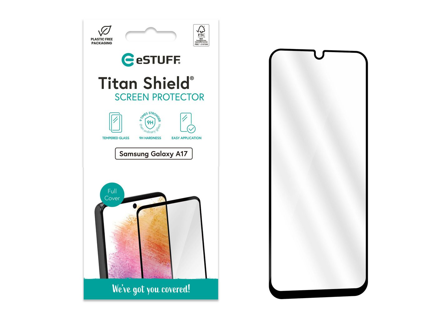 eSTUFF Samsung Galaxy A17 Screen Protector. Full Cover, Ansicht 2