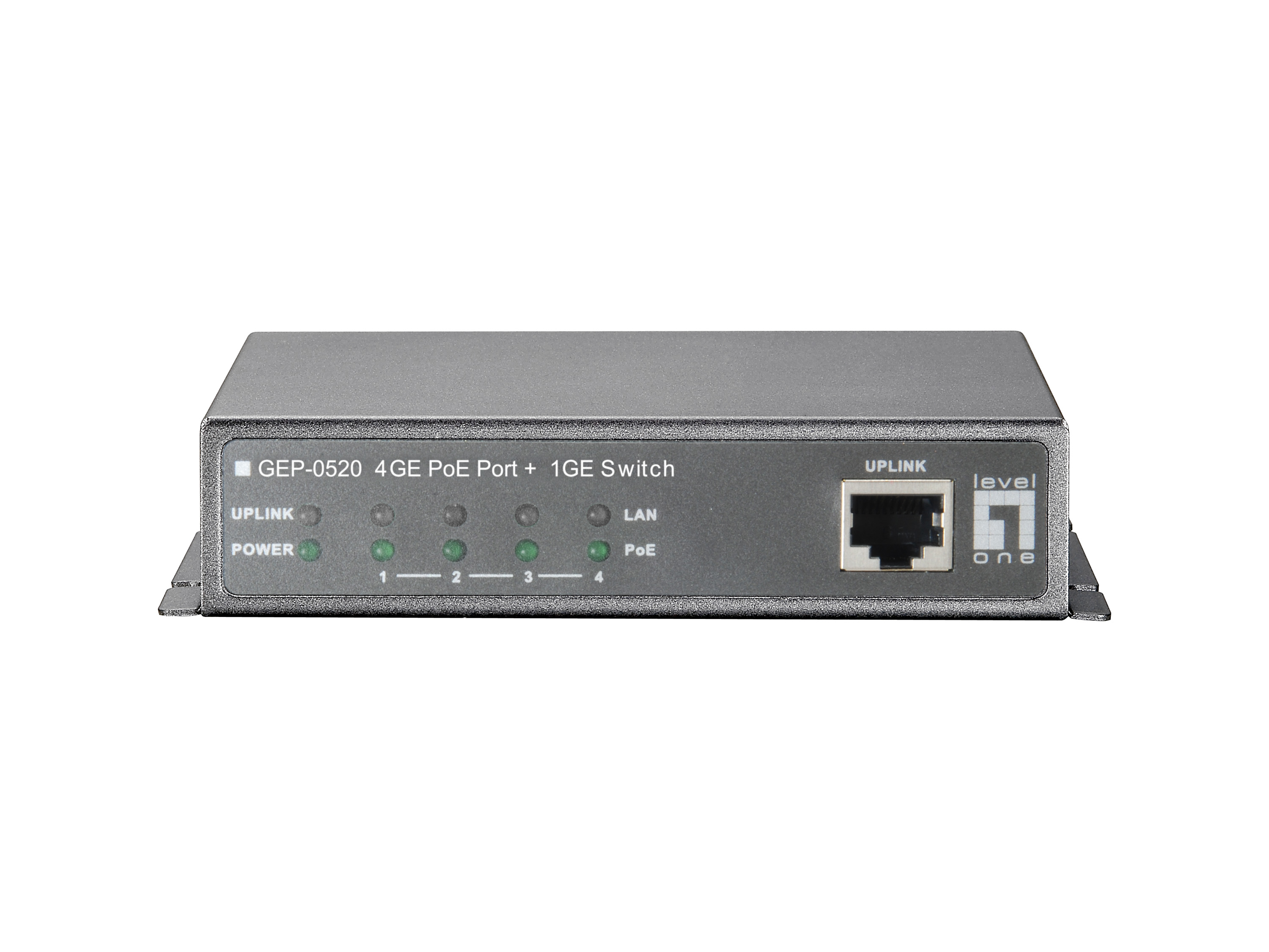 LevelOne GEP-0520 - Switch - 4 x 10/100/1000 (PoE), Ansicht 3