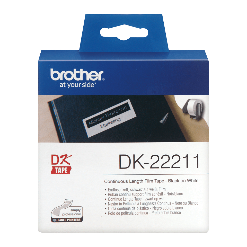 Brother DK-22211 - Weiß - Rolle (2,9 cm x 15,2 m) Etiketten, Ansicht 4