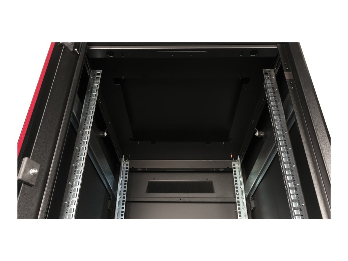 ROLINE 19 Zoll Netzwerkschrank Pro 26 HE 600x800 BxT Glastür schwarz, Ansicht 4