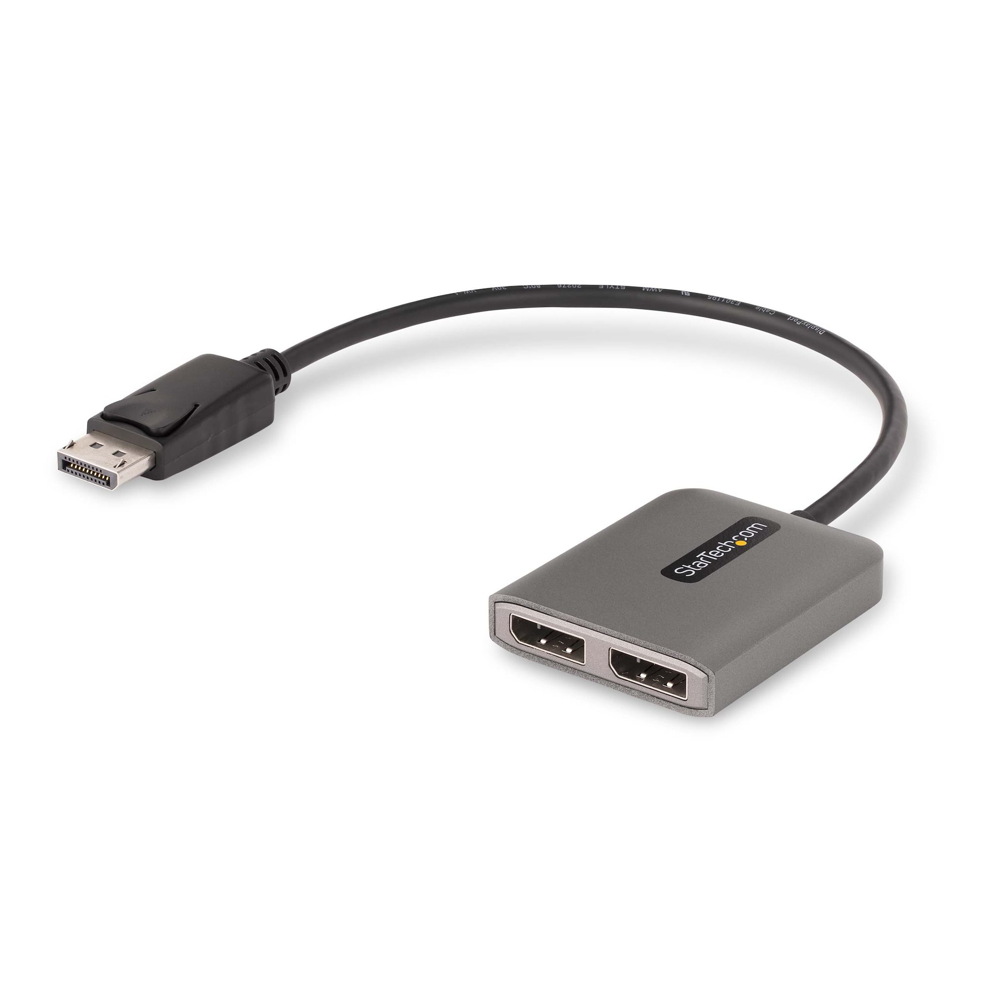 StarTech.com 2-Port DisplayPort MST Hub, Dual 4K 60Hz, DP to 2x DisplayPort Monitor Adapter, Ansicht 2
