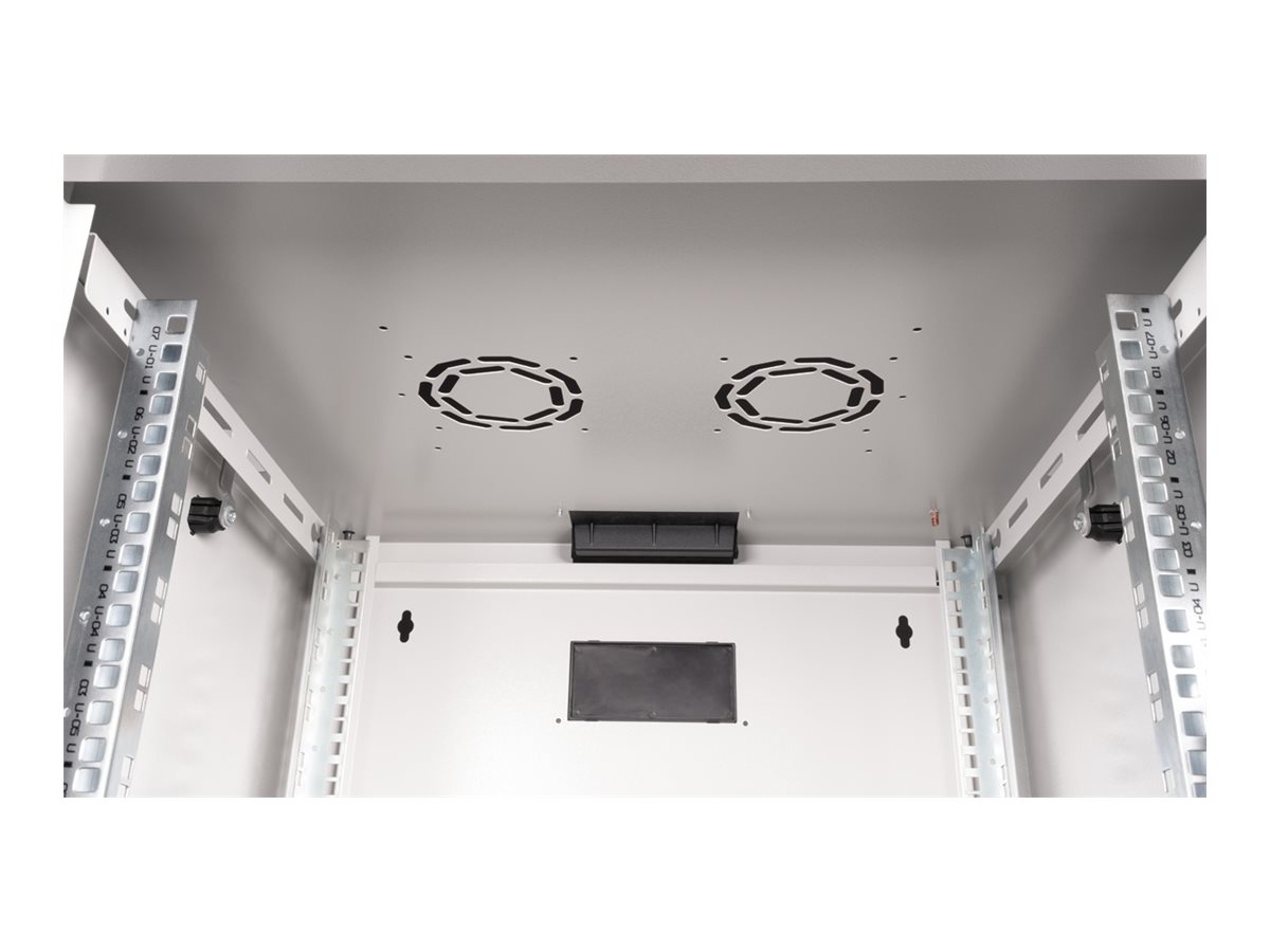 ROLINE 19 Zoll Wandgehäuse Pro 7 HE 600x600 BxT grau - Wandgehäuse, Ansicht 3