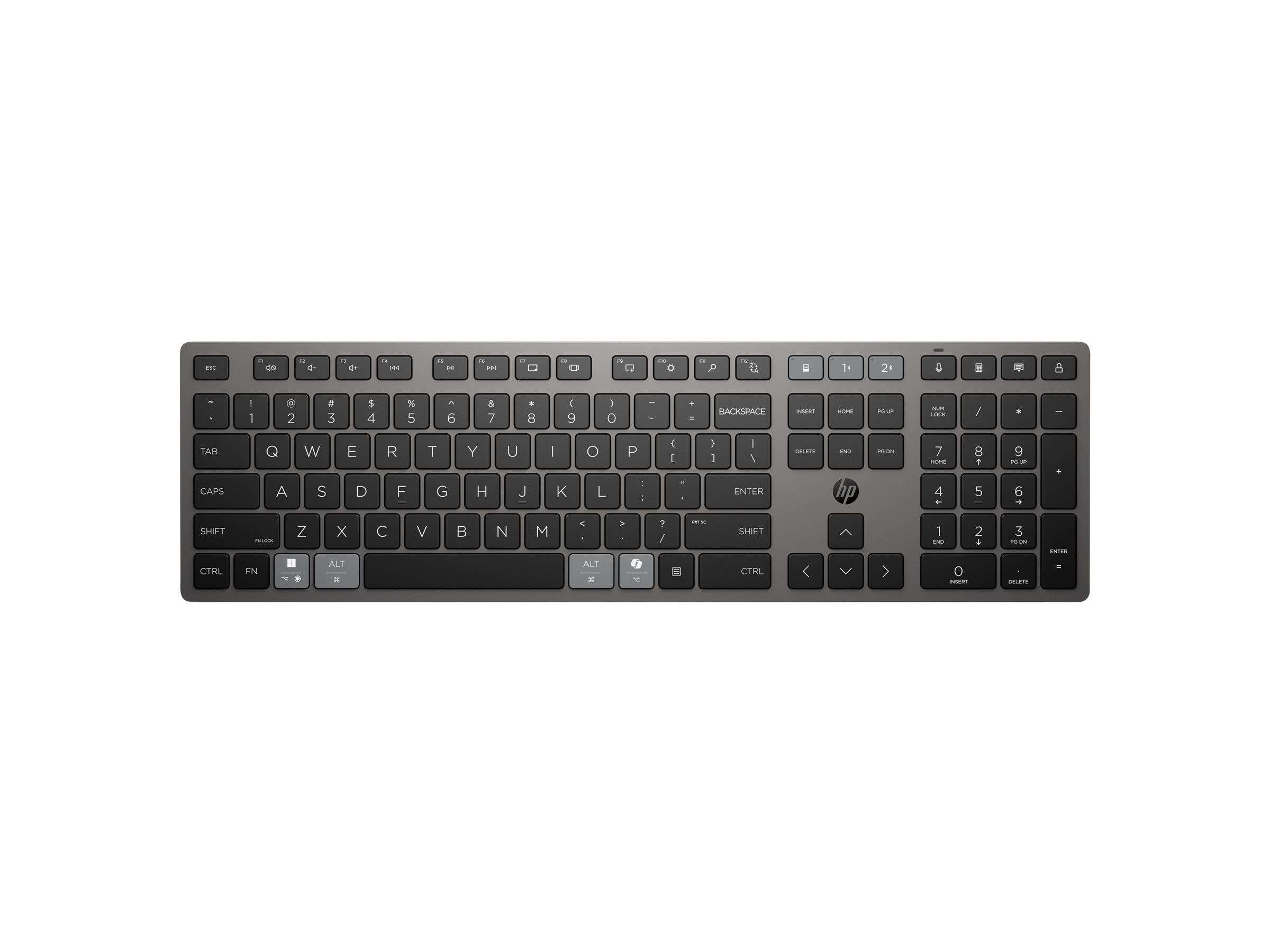 HP 720 - Tastatur - Mehrgeräte, wiederaufladbar, 22 programmierbare Tasten - TL: Schweiz, QWERTZ, Ansicht 4