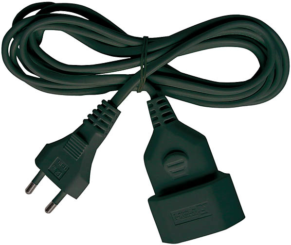 Brennenstuhl H03VVH2-F 2x0.75 - Spannungsversorgungs-Verlängerungskabel - IEC 60906-1 (W) - Schwarz, Ansicht 2