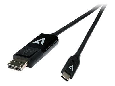V7 - DisplayPort-Kabel - USB-C (M) zu DisplayPort (M) - 1 m - Schwarz