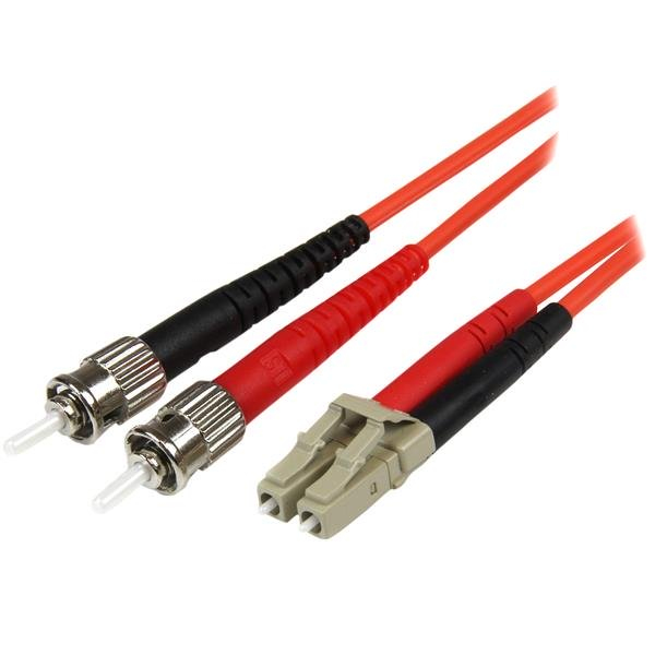 StarTech.com 5m Fiber Optic Cable - Multimode Duplex 50/125 - LSZH - LC/ST - OM2 - LC to ST Fiber Patch Cable, Ansicht 2