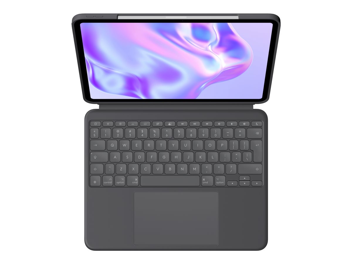 Logitech Combo Touch - Tastatur und Foliohülle - mit Trackpad - hinterleuchtet - QWERTY - Nordisch, Ansicht 3