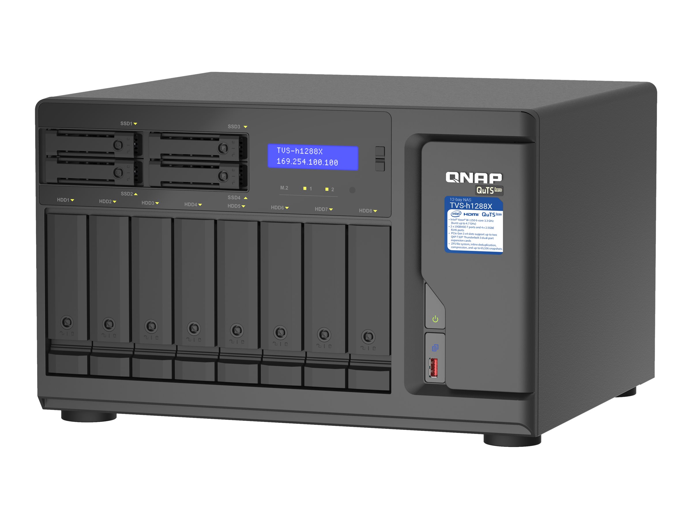 QNAP TVS-H1288X - NAS-Server - 12 Schächte - SATA 6Gb/s