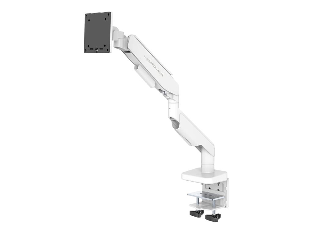 LC-Power LC-EQ-A49W - Befestigungskit (Monitorarm) - für Flachbildschirm - Metall, Kunststoff - weiß - Bildschirmgröße: 43.2-124.5 cm (17"-49")