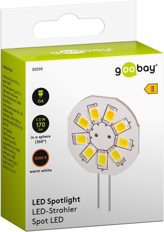 Goobay 30590 - 1,5 W - G4 - 150 lm - 30000 h - Warmweiß, Ansicht 3