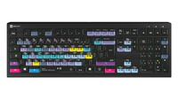 Logickeyboard ASTRA 2 - Volle Größe (100%) - Kabelgebunden - USB - Scherenschalter - AZERTY - Schwarz