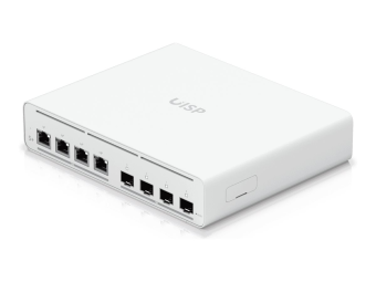 Ubiquiti UniFi UISP Switch Plus - Switch - managed - 4 x 2.5GBase-T + 4 x 10Gb Ethernet SFP+ - Desktop an Rack montierbar wandmontierbar - Passives PoE (160 W)