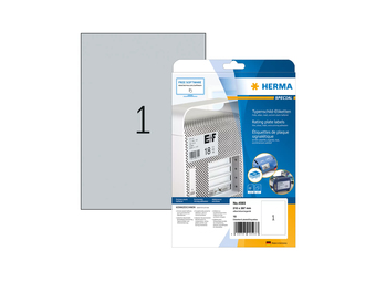 HERMA 4593 - Silber - Rechteck - A4 - Universal - Polyester - Matte