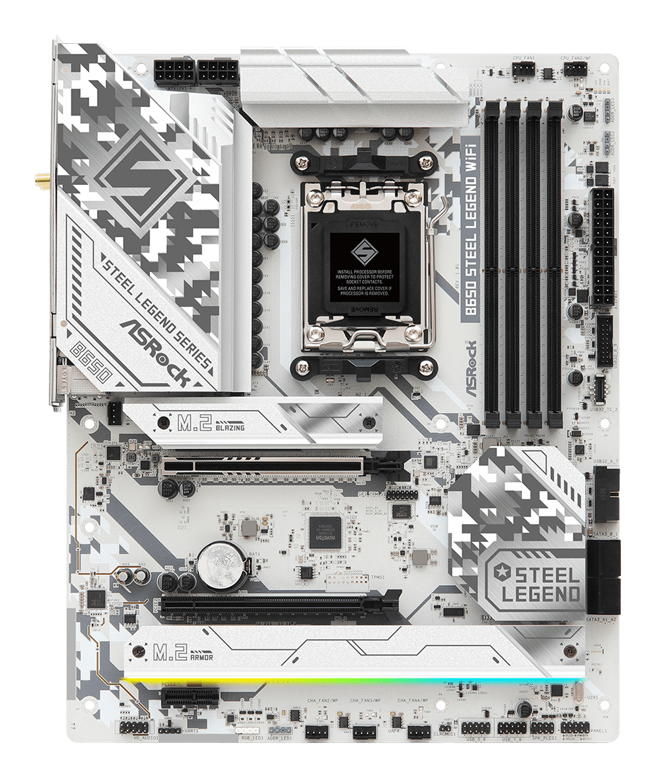 ASRock B650 Steel Legend WiFi - Motherboard - ATX - Socket AM5 - AMD B650 Chipsatz - USB 3.2 Gen 1, USB 3.2 Gen 2, Ansicht 4