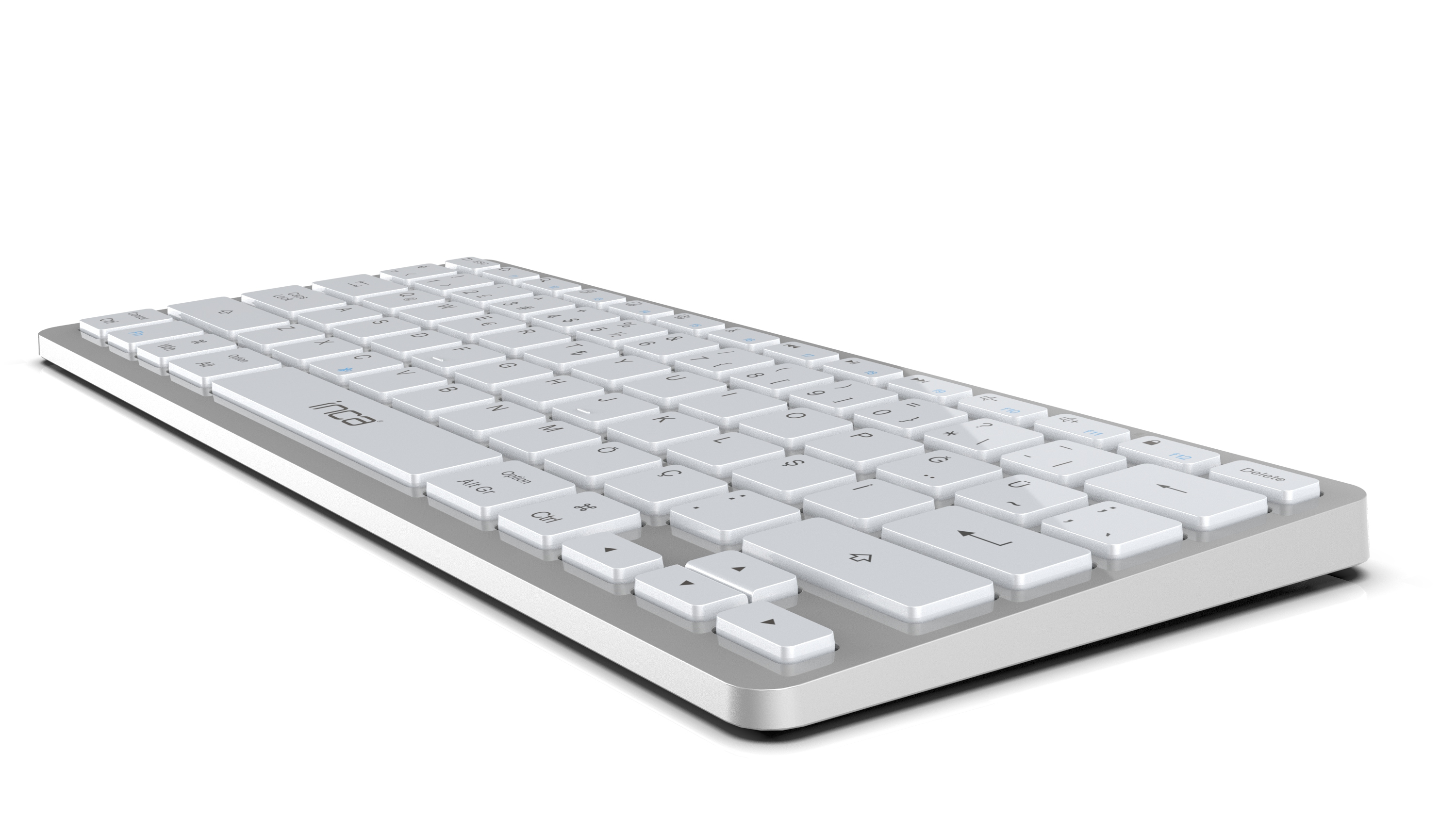 INCA Tastatur IBK-565BT Bluetooth 5.0 Smart Silber - Tastatur - Bluetooth, Ansicht 3