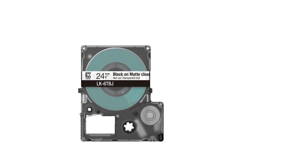 Epson LabelWorks LK-6TBJ - Schwarz auf Matt-Transparent - Rolle (2,4 cm x 8 m), Ansicht 2