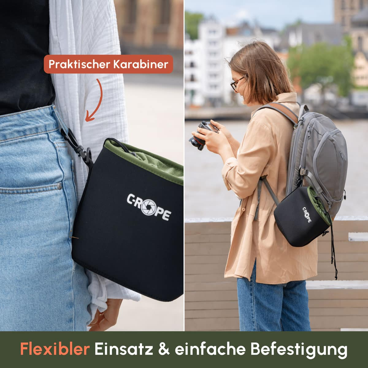 C-ROPE Kamerabeutel V2 Schwarz Variation XL 32x20x12cm retail, Ansicht 4