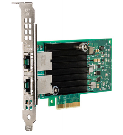 Intel X550-T2, Eingebaut, Kabelgebunden, PCI Express, Ethernet, 10000 Mbit/s, Grün, Silber