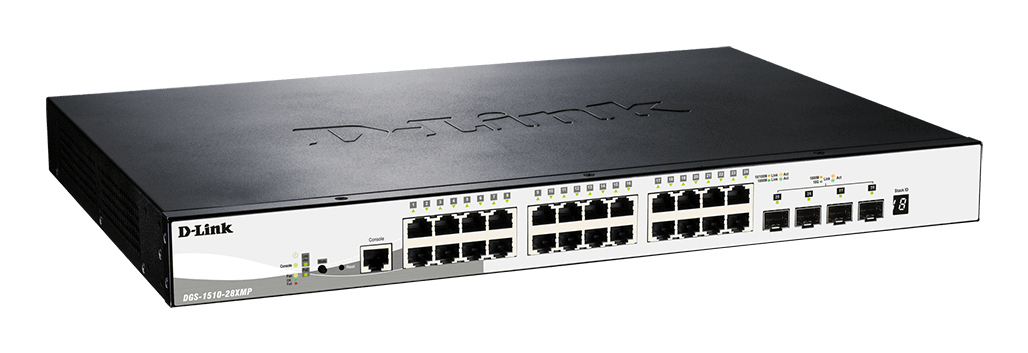 D-Link DGS 1510-28XMP - Switch - L3 - Smart - 24 x 10/100/1000 (PoE+), Ansicht 2