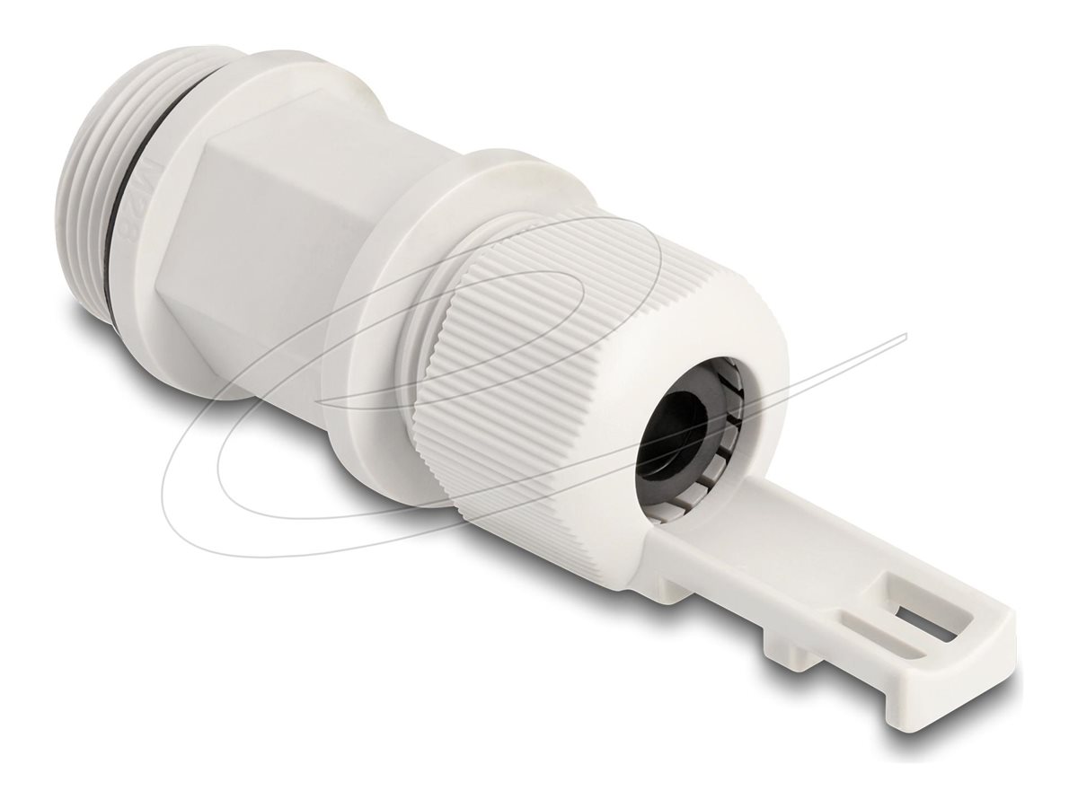 Delock Cable gland (M28) - cable tie fastening - gray (RAL 7035)