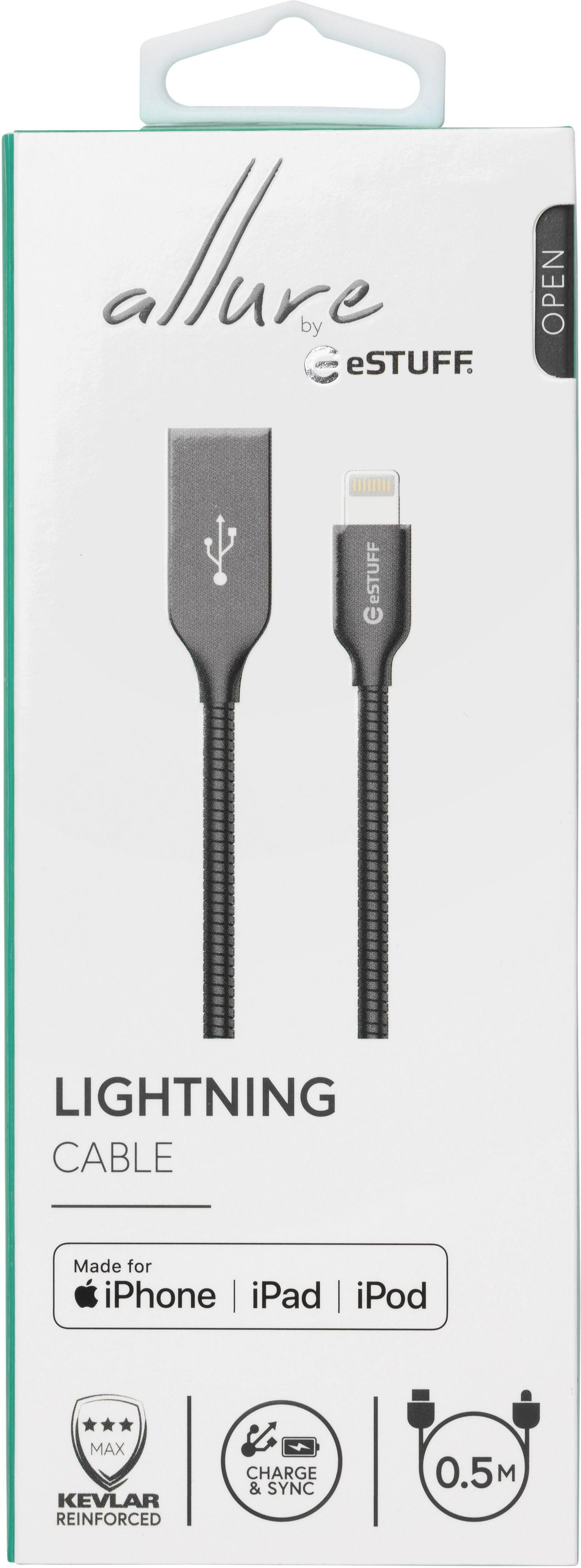 eSTUFF Lightning-Kabel - Lightning männlich zu USB männlich, Ansicht 2