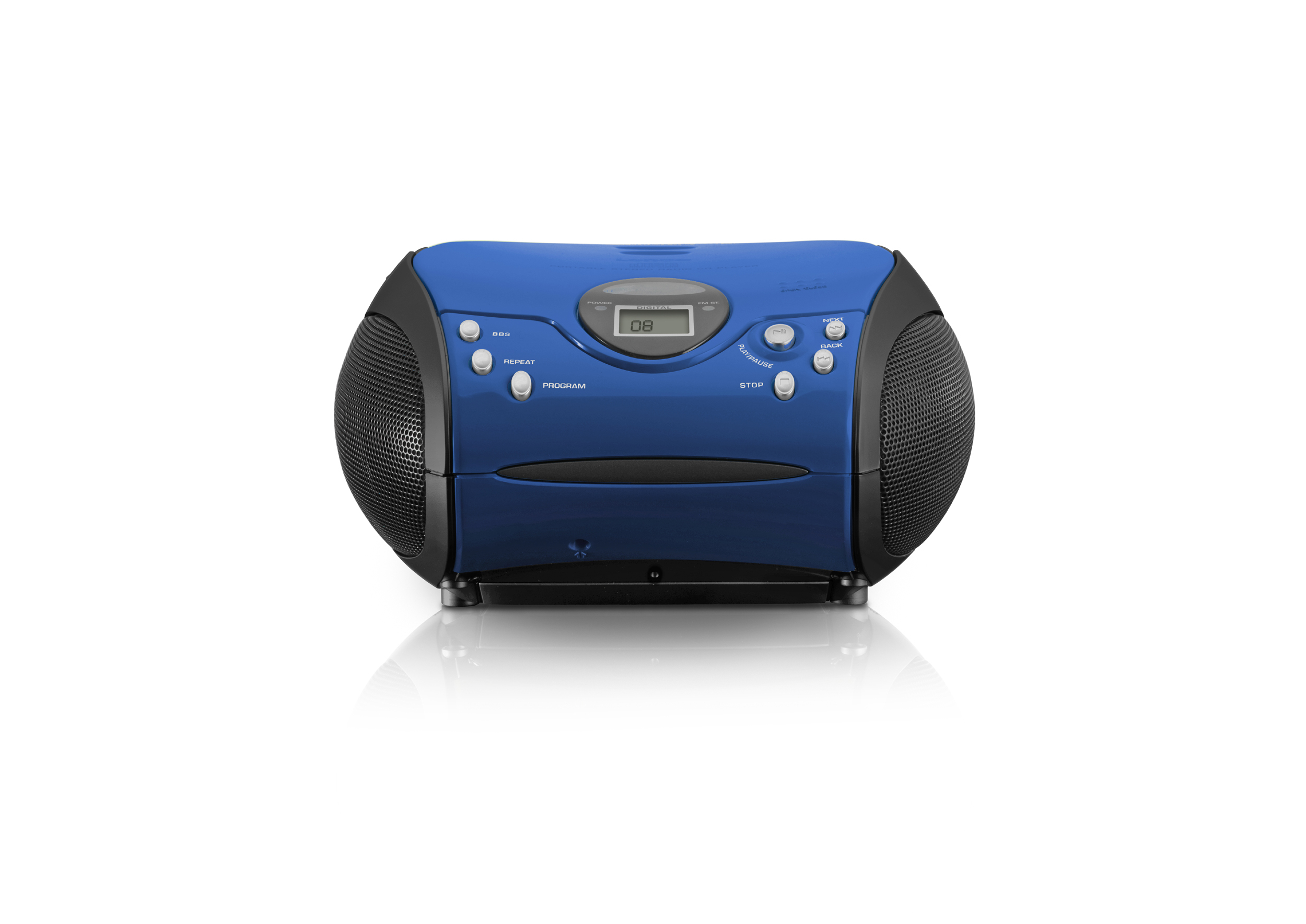 Lenco SCD-24 - Ghettoblaster - Schwarz, Blau, Ansicht 3