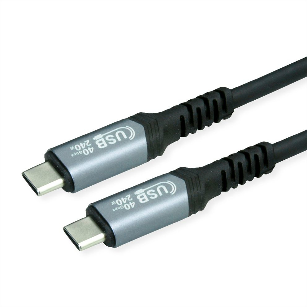 VALUE USB4 Gen3x2 40Git/s Kabel C-C ST/ST 240W 1m - Kabel - Digital/Daten, Ansicht 2