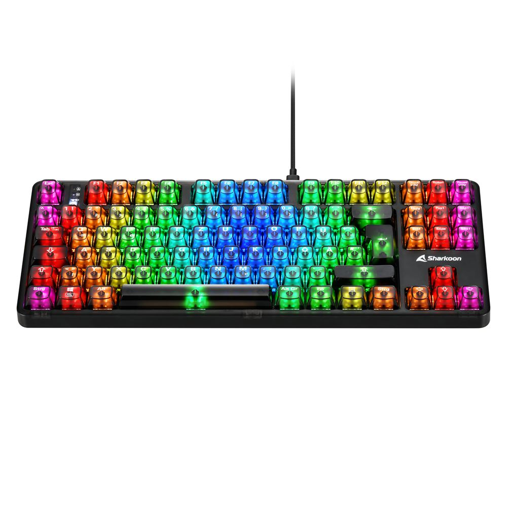 Sharkoon Gaming Tastatur Crystal Shark schwarz - TL: Deutsch, QWERTZ, Ansicht 4