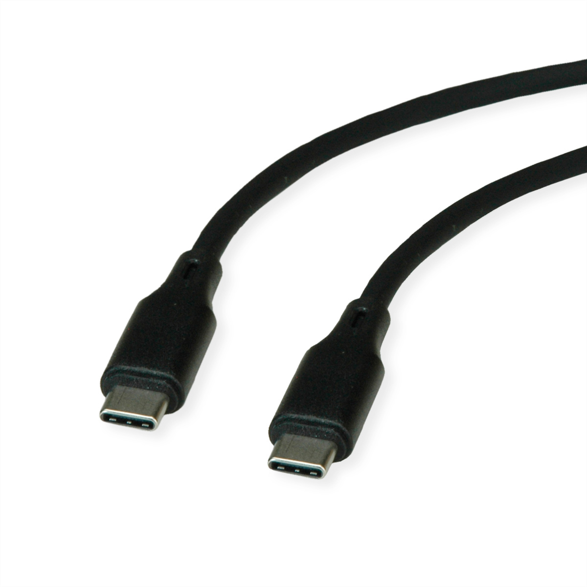 ROLINE Usb 2.0 Kabel C-C ST/ST Silikon 60W Schwarz - Kabel - Digital/Daten