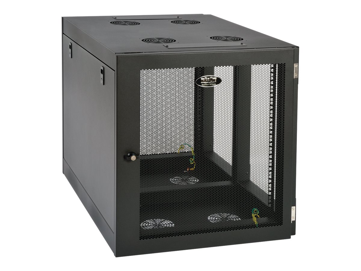 Tripp Eaton Tripp Lite Series 12U Wall Mount Rack Enclosure Server Cabinet Side Mount Wallmount - Schrank Netzwerkschrank - geeignet für Wandmontage - Schwarz - 12U - 48.3 cm (19)