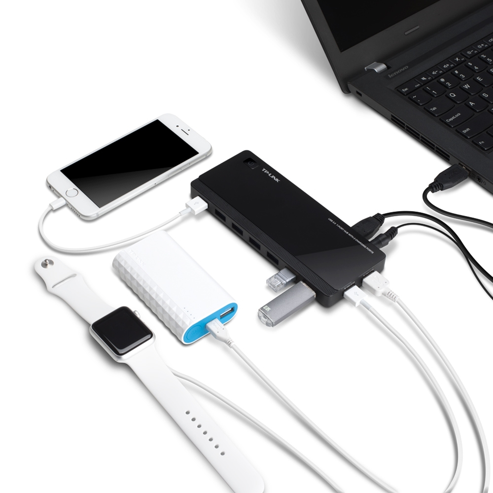 TP-LINK UH720 - Hub - 7 x SuperSpeed USB 3.0, Ansicht 2